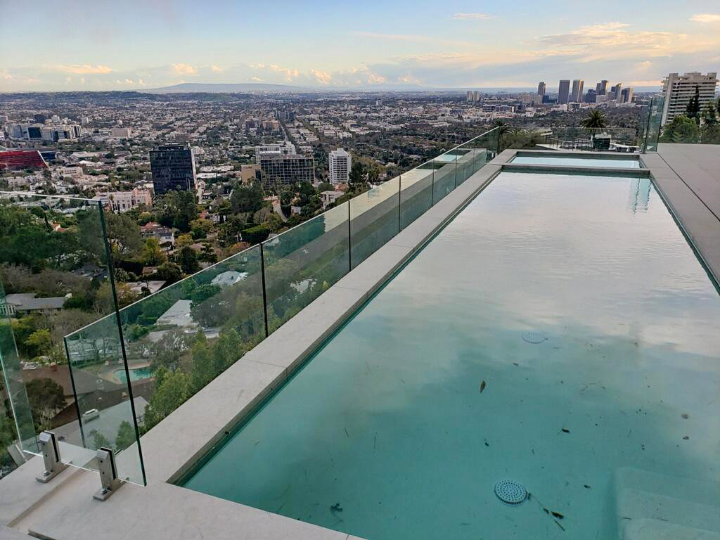 Aquaview glass railing system on a modern balcony